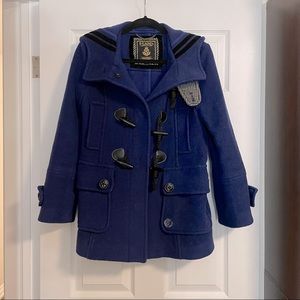 Short Blue Wool Coat, size M